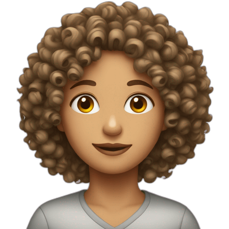 curly haired  emoji