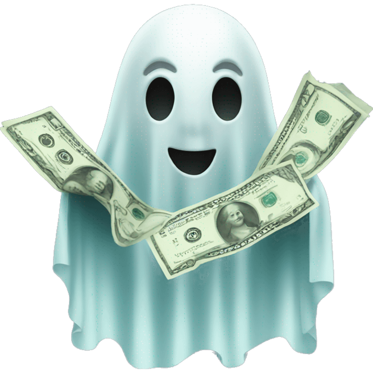 ghost with cash emoji