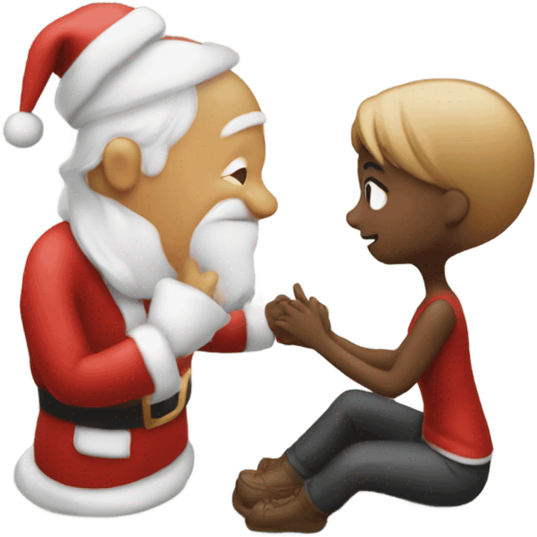 "Woman tipping hand" emoji with Santa  emoji