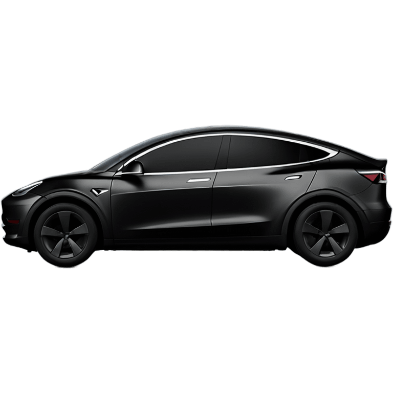 Tesla model y black emoji