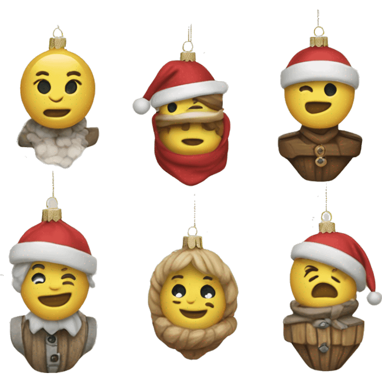 Cottagecore Christmas ornaments  emoji