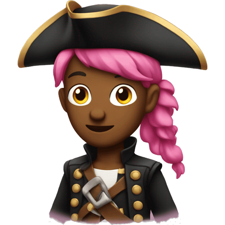 pirate with pink hair emoji