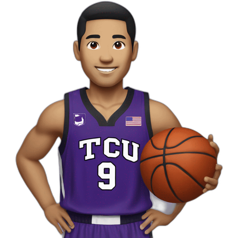 Tcu Asian Basketball player no.9 emoji