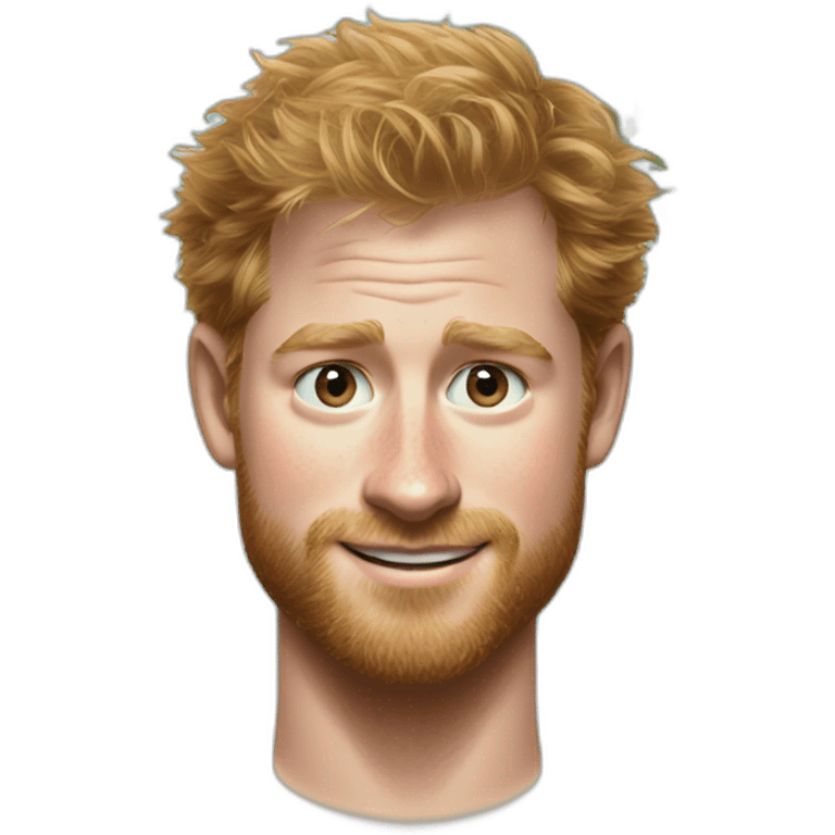 Prince Harry as a beach bum emoji