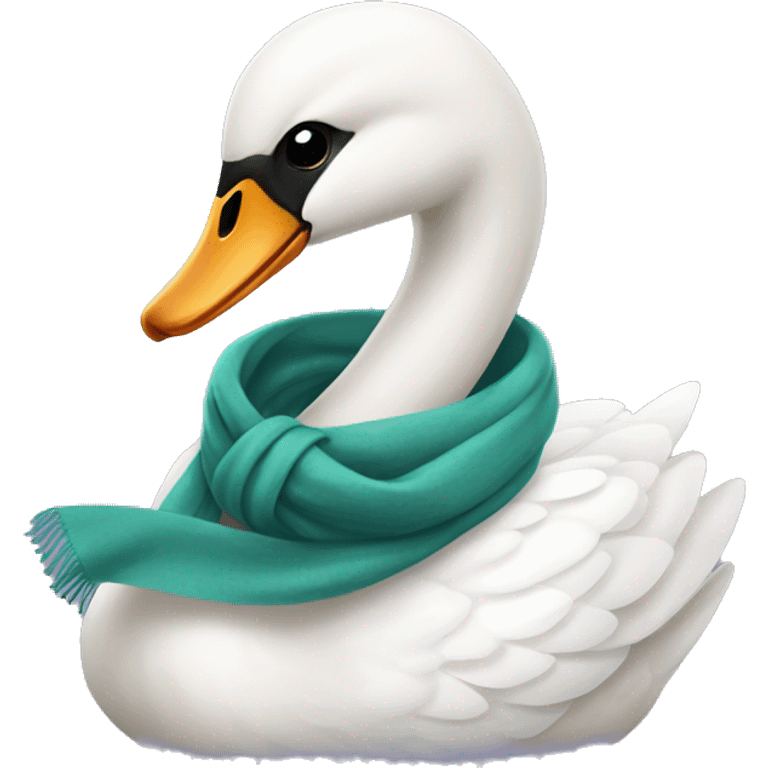 swan with a scarf emoji