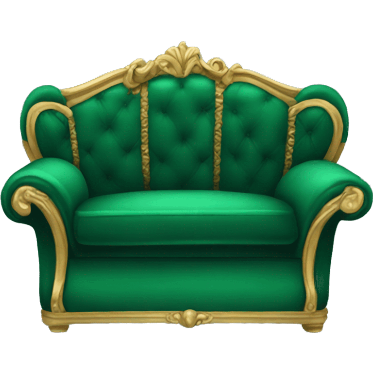 Royal French emerald couch emoji