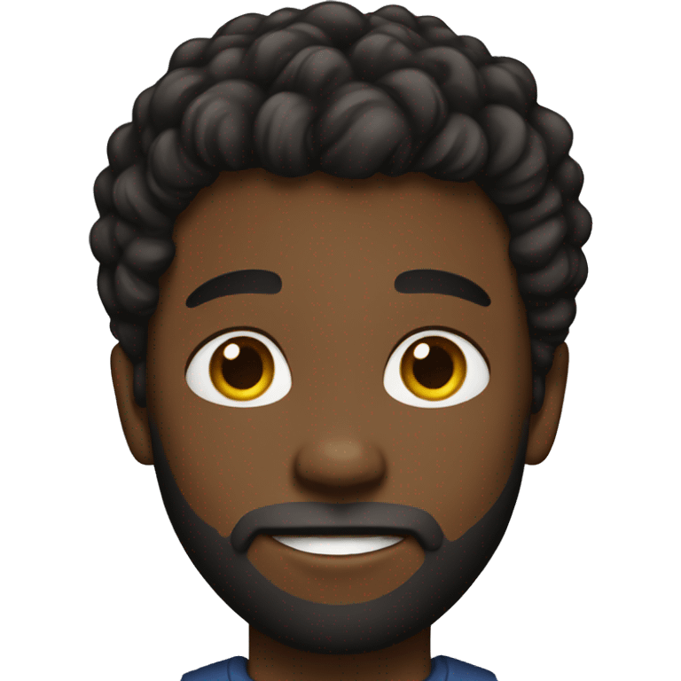 young black guy with beard emoji