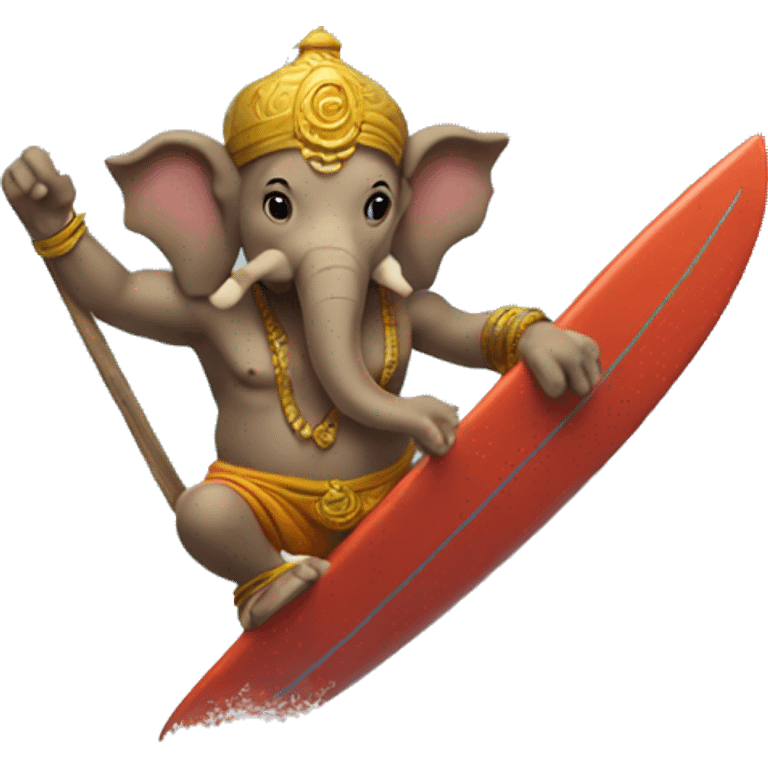 Ganesh surfing  emoji