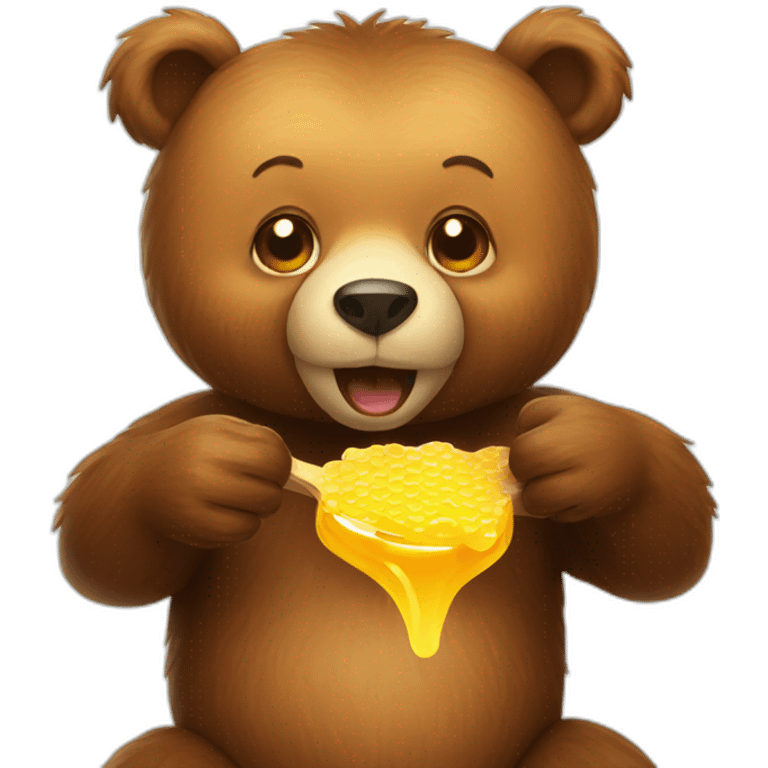  Bear eat honey emoji