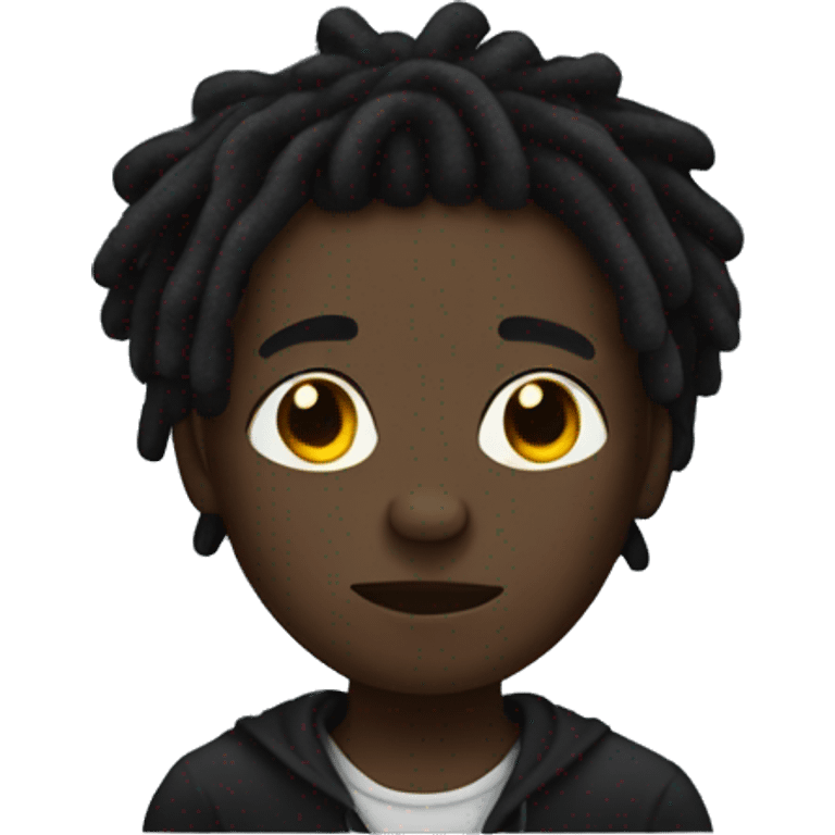 black dark boy with dreads  emoji