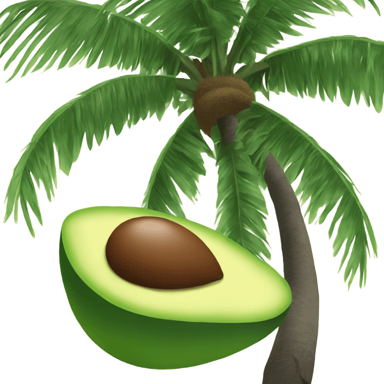 Avocado under a palm tree emoji