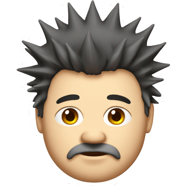 Fat guy with spiky hair  emoji