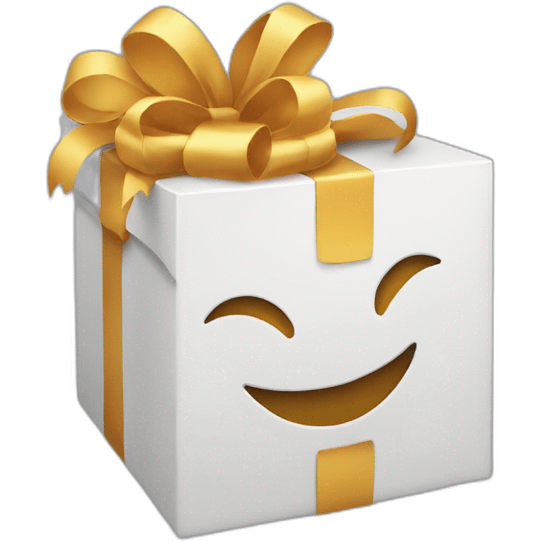 gift box with smile emoji