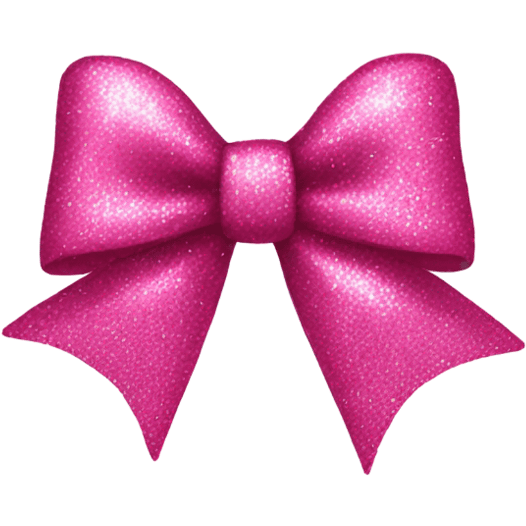 Pink glitter bow emoji