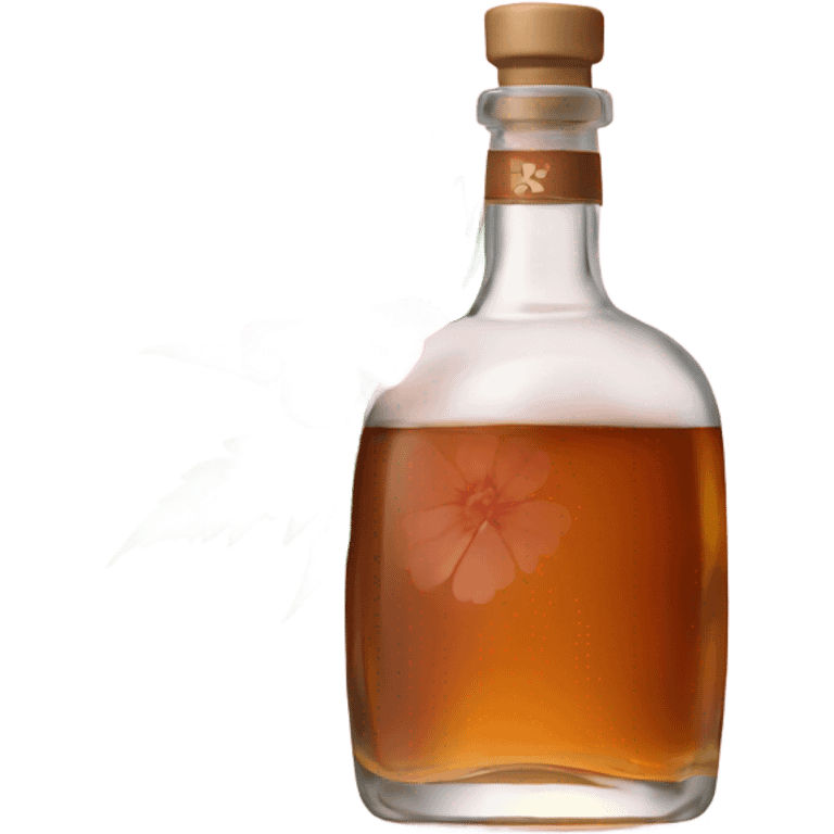 Whisky with pale pink flower emoji