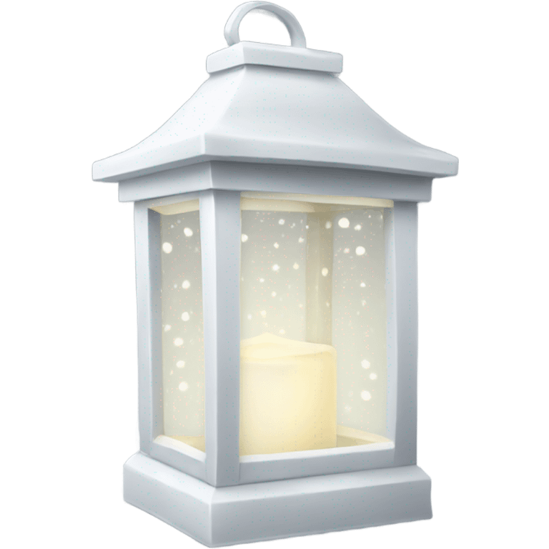 White Christmas lantern  emoji