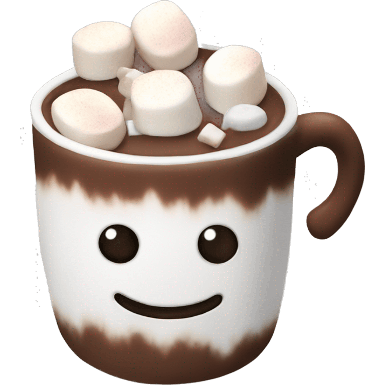 Hot chocolate with marshmallows Christmas  emoji