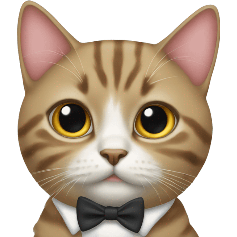 Cat with bow tie  emoji