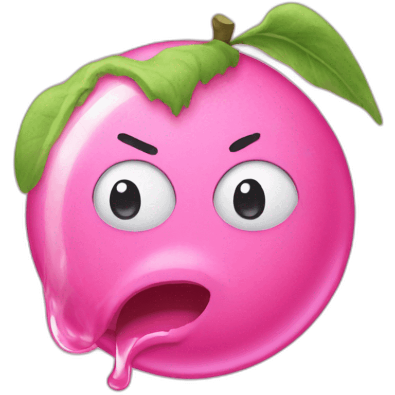 disgust bubble gum emoji