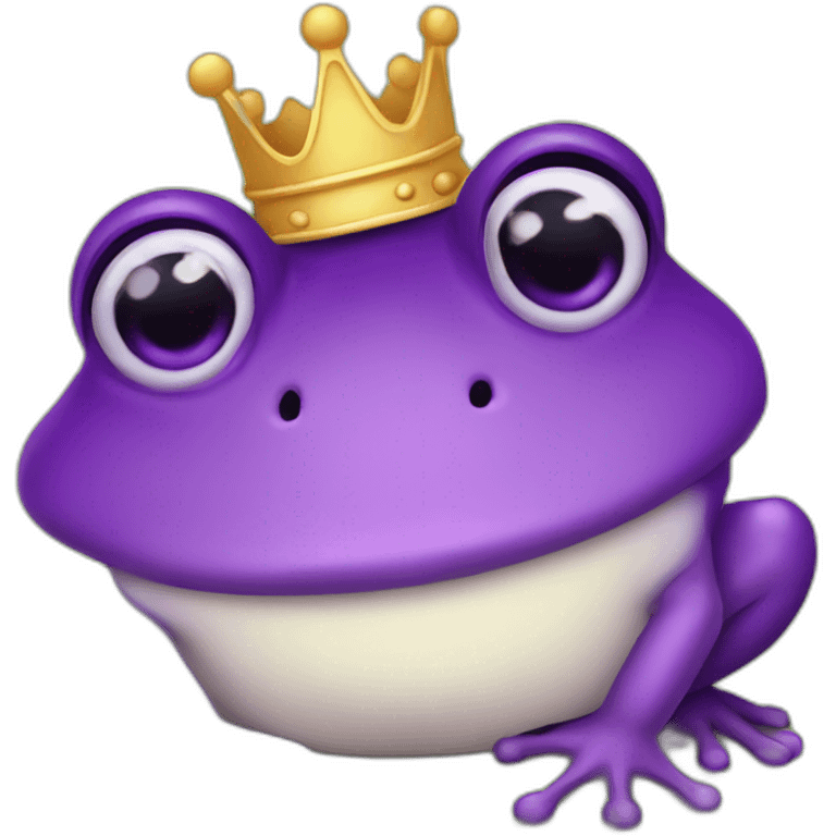 King frog purple with kisses emoji