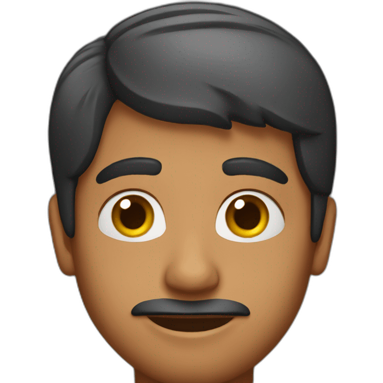 Indian guy with acne emoji