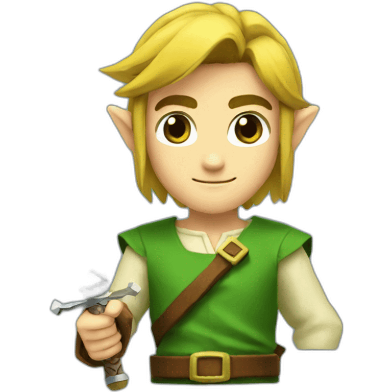 Link holding pen (The Legend of Zelda) emoji