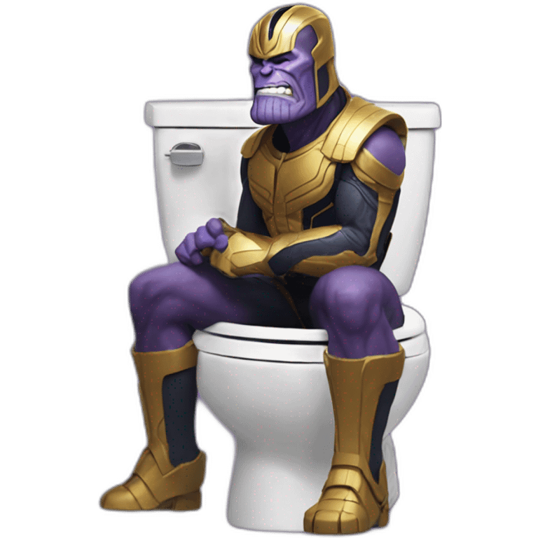 thanos on the toilet emoji