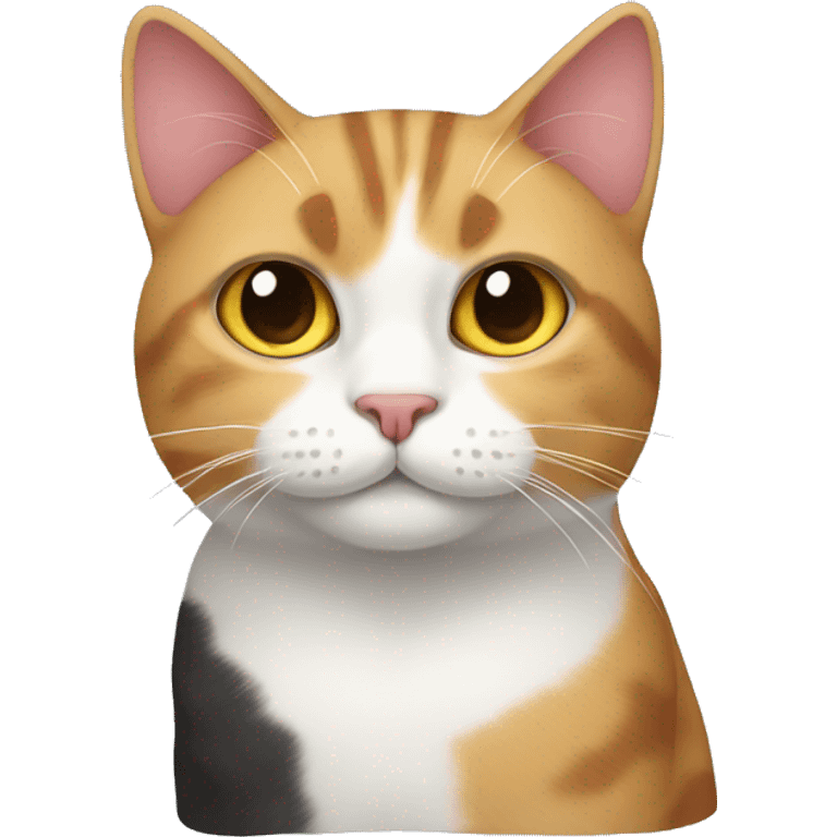 Three-colored cat emoji