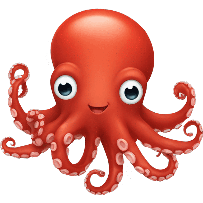 red cartoon octopus smiling emoji