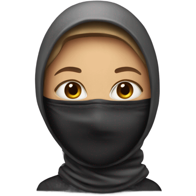 Girl with balaclava on  emoji