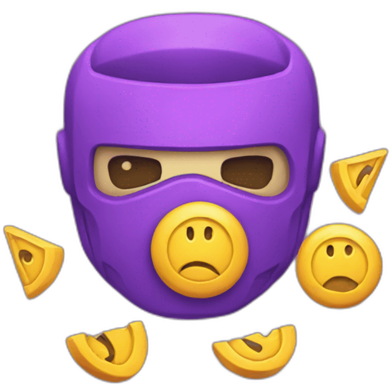 purple game over emoji