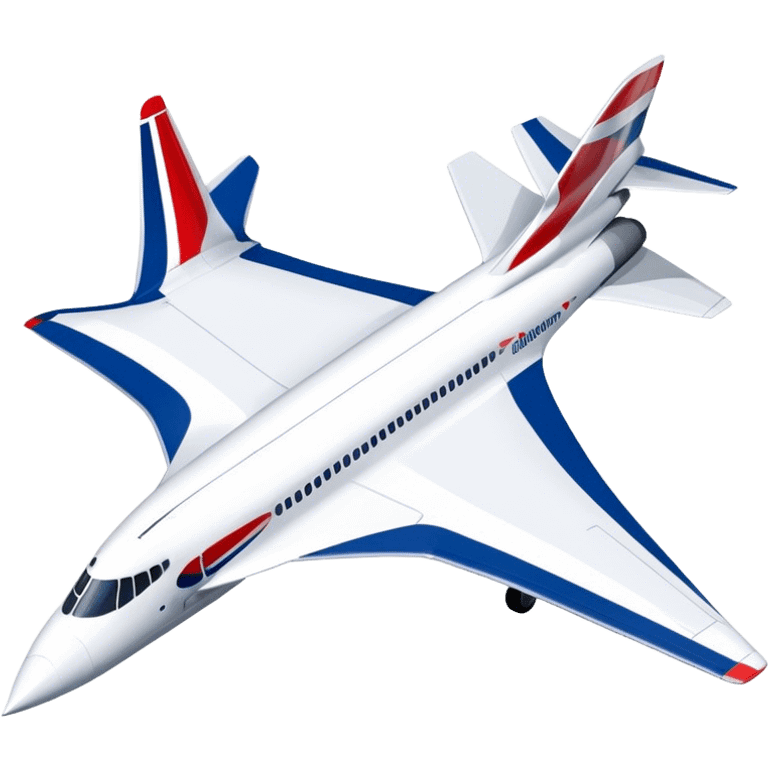 Concorde - British Airways (Model Year: 2020) (Iconic colour: White with blue and red) emoji