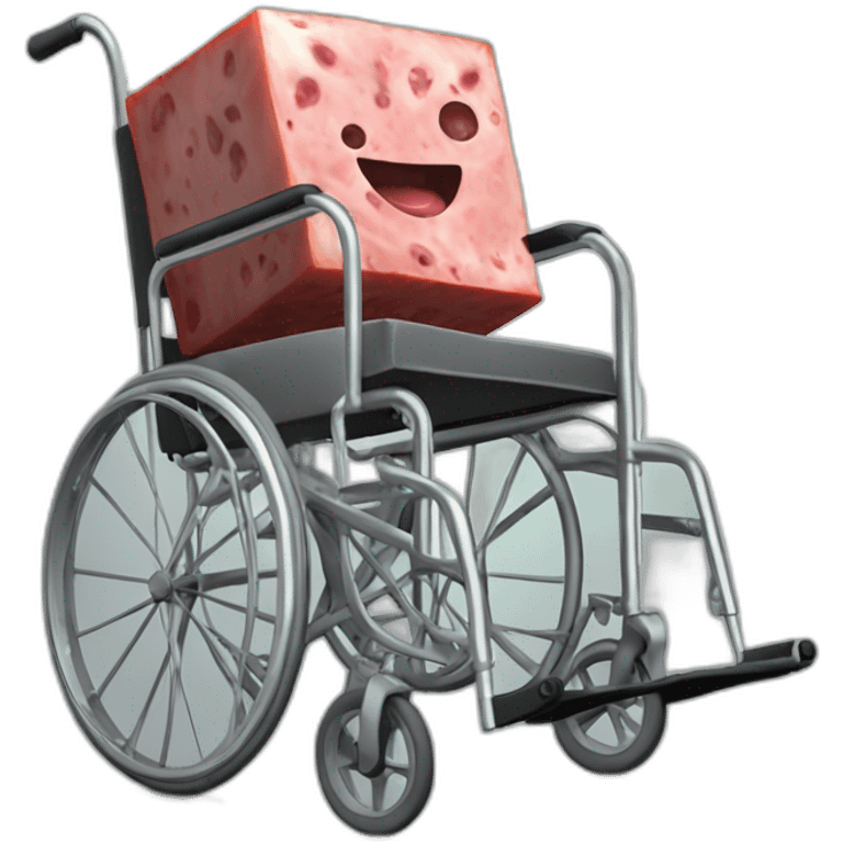 fresh meat meatcube Big cube on broken wheelchair emoji