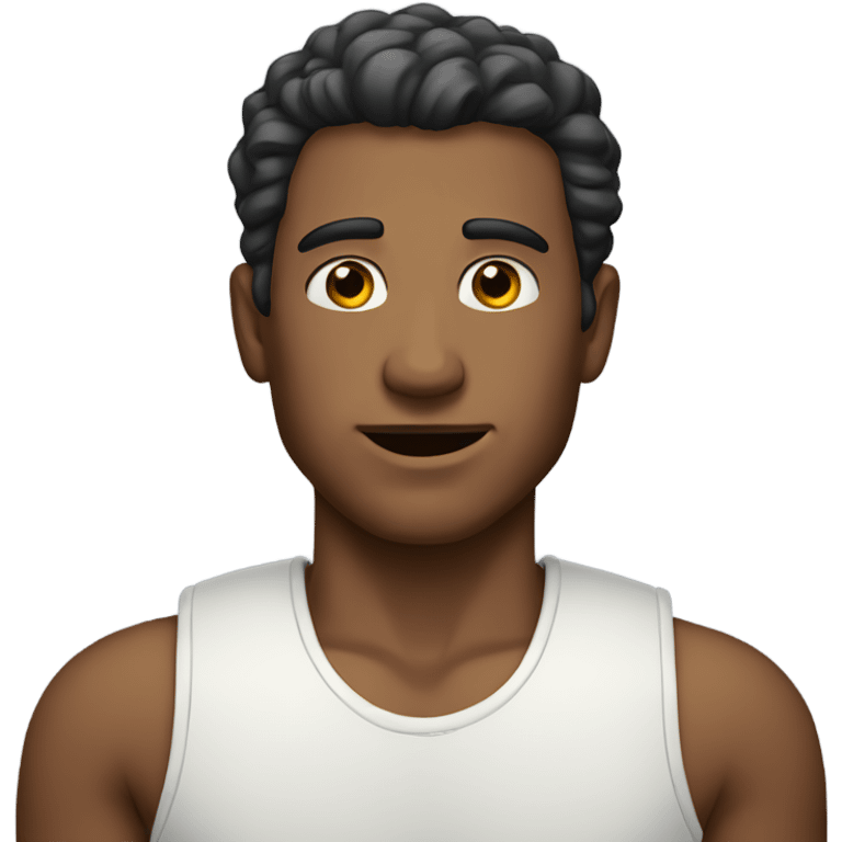 portrait man, upper body, from chest, cartoon emoji