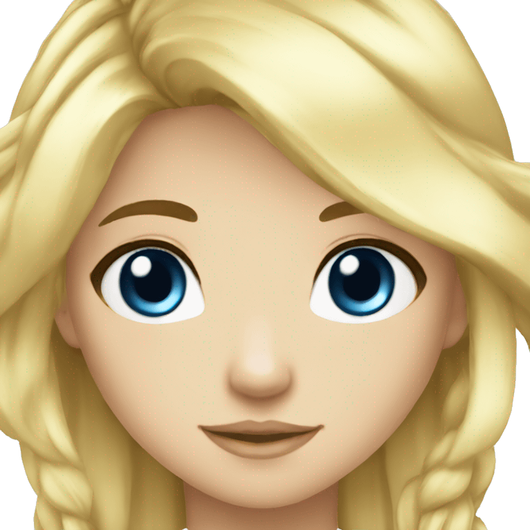 gamerin blond blue eyes chibi emoji