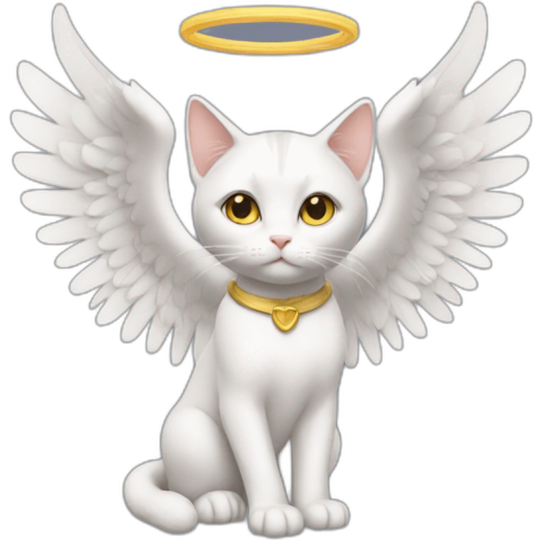 angel cat with wings emoji