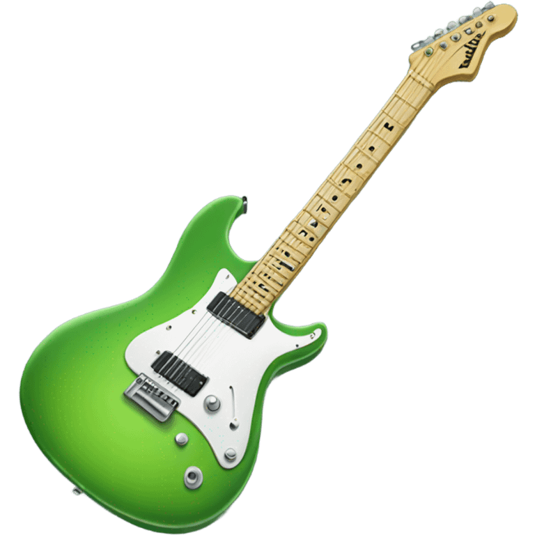 Green electric guitar  emoji