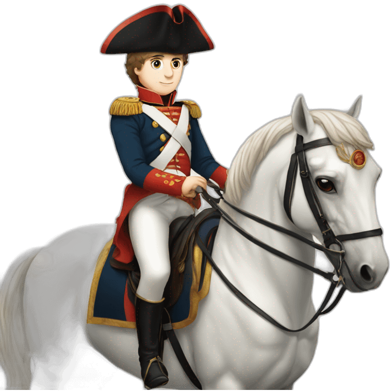 young napoleon on white horse emoji