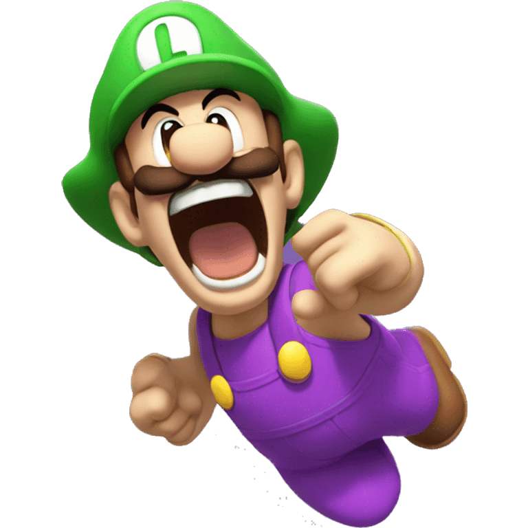 screaming purple luigi emoji