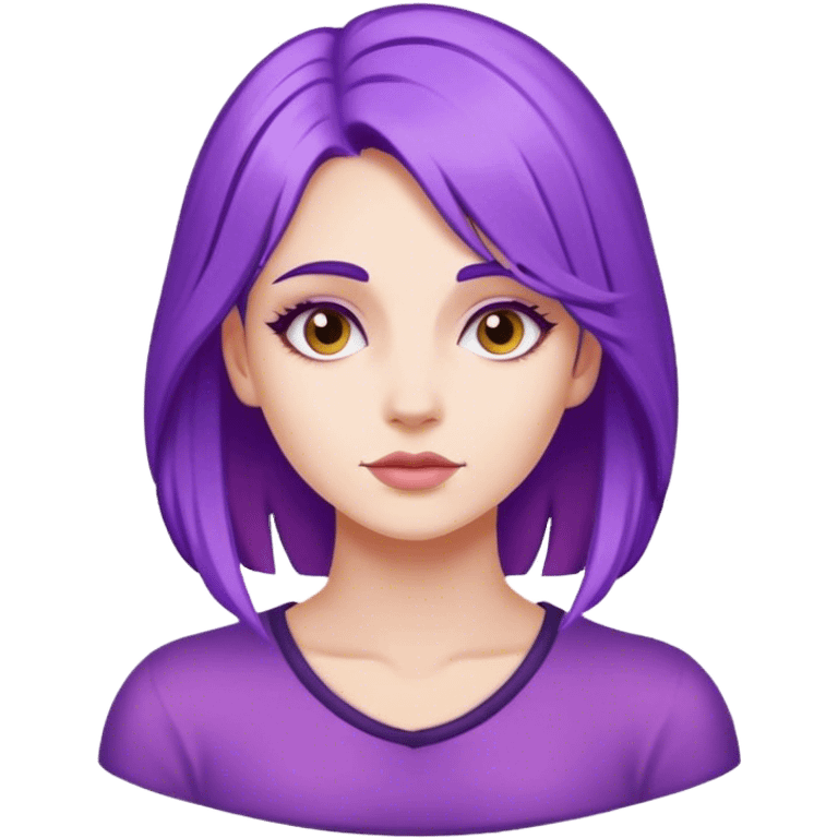 Lady with purple hair  emoji