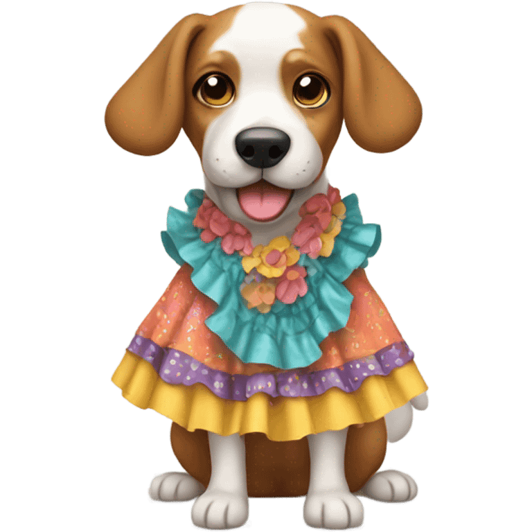 Dog with a dress  emoji