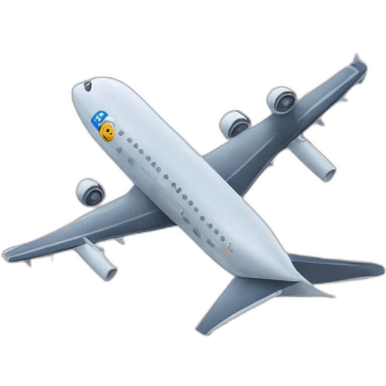 Deux tour avion qui tourne sur eux emoji