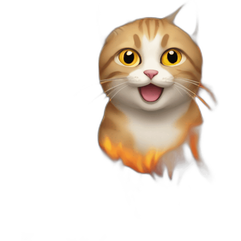 Cat on fire emoji