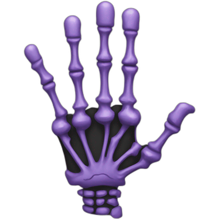 skelington hand emoji