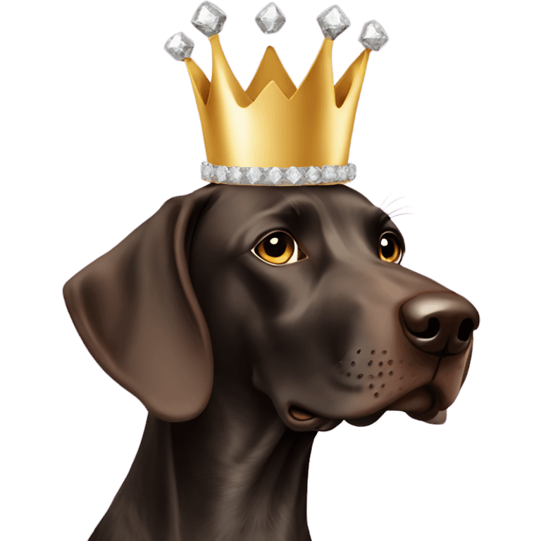 German shorthair Happy New Year tiara emoji