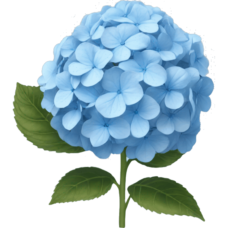 Light blue hydrangea  emoji