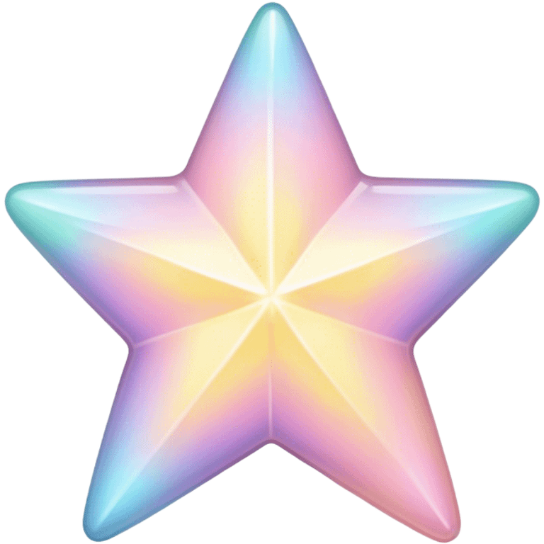 Pastel transparent star emoji