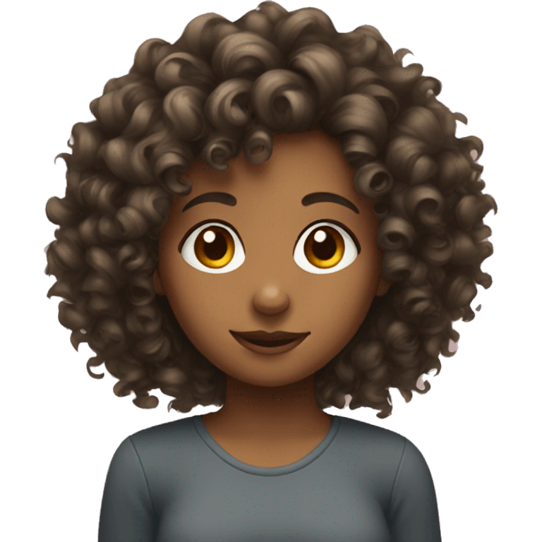 Curly hair girl emoji