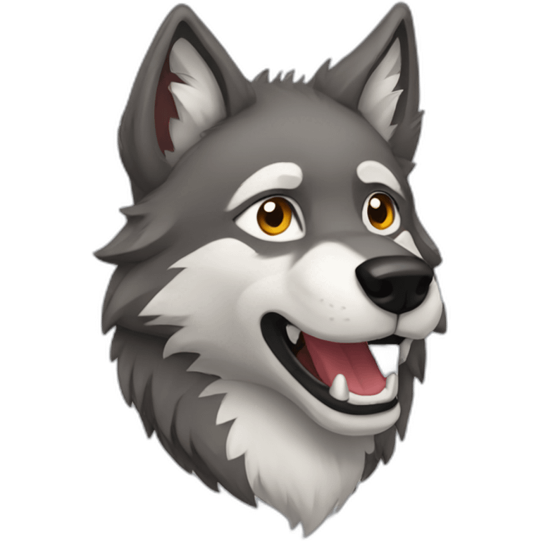 Wolf furry emoji