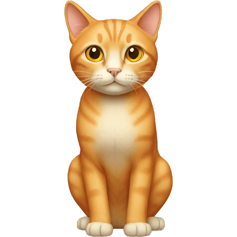 light orange cat, full body, front view emoji